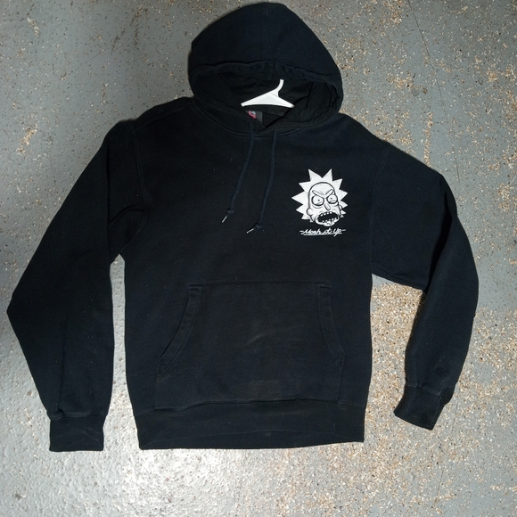Beimar Rick and Morty "Get Schwifty in the Pit!" "Mosh it Up" Black Hoodie - Picture 2 of 6